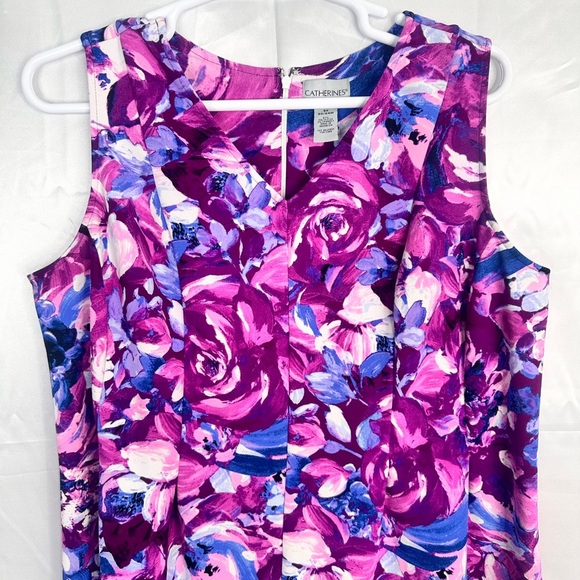 Catherine's Floral Sleeveless Aline Dress size 2X (23/24W) - Picture 2 of 10